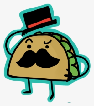 Mexican Taco In Cartoon Style On Transparent Background - Transparent Cartoon Taco