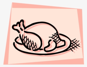 Vector Illustration Of Roast Poultry Fowl Turkey Or - Chicken Tandoori Images Clipart