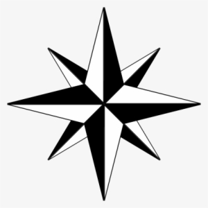 Compass Rose Basic2 400 - Tribal Tattoo Rose