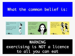 Adding To Those Misbeliefs That Exercising Is A Licence - Poster