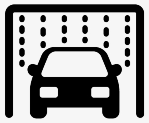 Car Washing Machine Vector - Location With Car Logo