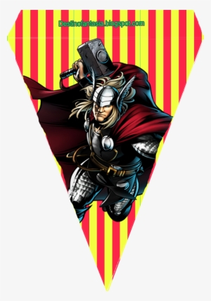 Bandeirinha Festa Os Vingadores - Comic Strip