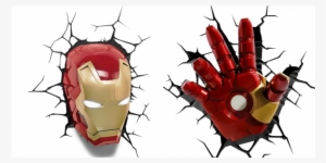 Luminárias De Parede Dos Vingadores - 3d Deco Night Light - Iron Man's Hand