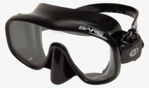 Bare Frameless Single Lens Black Silicone Mask