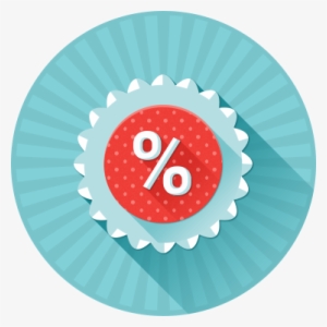 %, Badge, Emblem, Discount, Deduction, Price, Price - Discount Icon Flat Png