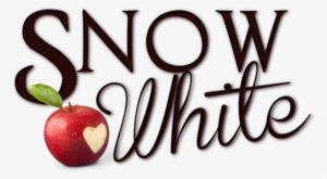 Black Text That Says "snow White" Next To A Red Apple - Disney Snow White Logo Png