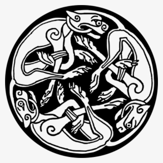 Celtic Round Dogs Tattoo Design - Knot Celtic Symbols