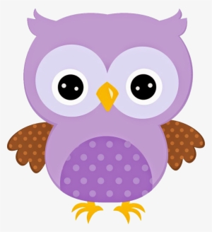 Banner Download Corujinha Lilas Imagens Png - Cute Clipart Owls