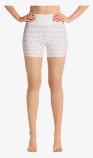 Elegant Multicolored Dots Yoga Short Pants With A Small - Yoga Pants