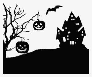 Landscape Silhouette Halloween Visual Arts Cartoon - Halloween Silhouette Clip Art