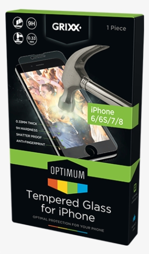 Tempered Glass For Iphone 6/6s/7/8 - Grixx Optimum