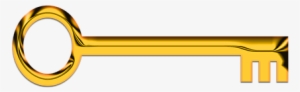 Key, Gold, Golden, Golden Key, Png, Isolated - Circle