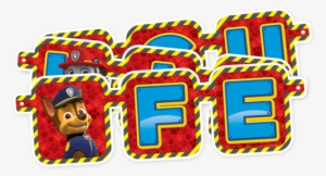 Guirnalda Plegable Feliz Cumpleaños - Paw Patrol Nickelodeon Jumbo Fun Box