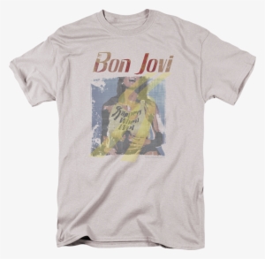Distressed Slippery When Wet Bon Jovi T-shirt - Justified T Shirts