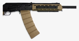 Saiga 12 Dark Earth Forearm With Black Rails And 10-round - Saiga-12