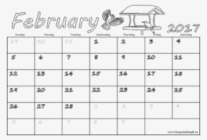 Printable Pdf Calendars For February 2017 Free Printable - February 2017 Calendar With Holidays Usa