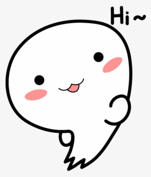 Cute Kawaii Ghost Messages Sticker-0 - Cuteness