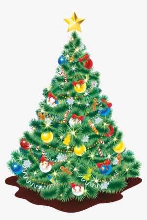 Free Clipart Christmas Tree - Realistic Christmas Tree Clip Art