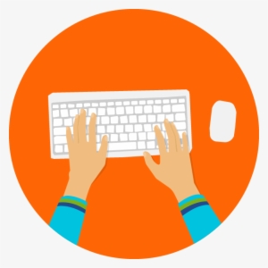 Hand Tastatur Circle Sgberlin - Typing Png