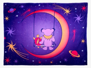 Grateful Dead Purple Moon Swing Coral Fleece Blanket - Moon Swing Grateful Dead