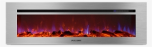 60" Built-in Electric Fireplace Stainless Steel - Stainless Steel 60 Electric Fireplace