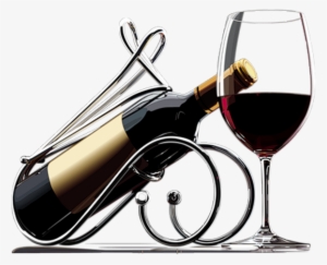 Bouteille Et Verre De Vin Rouge - Png Glass Red Wine