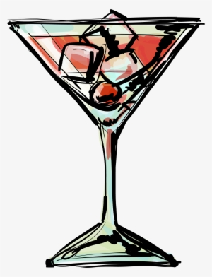 Champagne With Glass Png Clipart - رسم الكحول