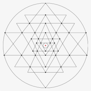 Shri Yantra With The 37 Triple Intersections Marked - Sri Yantra