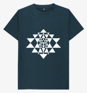 Sri Yantra, Tshirt, White Print - T-shirt