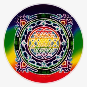 Sri Yantra Mandala - Sri Yantra Mandala Window Sticker Decal 4 5 Circular