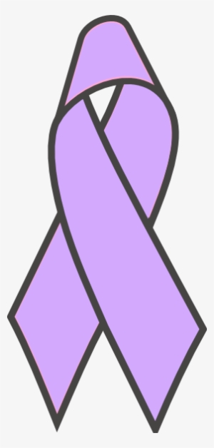 Lavender Cancer Ribbon Clipart 5 By David - Lavender Cancer Ribbon Transparent
