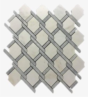Pearl White With Pacific Gray Bar Argyle Mosaic - Mosaic
