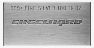 Picture Of 100 Oz Engelhard Silver Bar - Engelhard Silver Bars Png