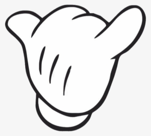 Mickey's Hand - Black And White Transparent
