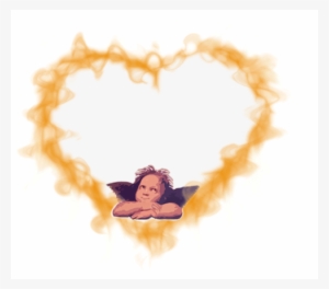 Vintage Heart With Angel - Picture Frame