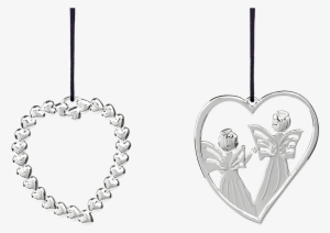 Heart Wreath And Heart Angel H7 Silver Plated - Karen Blixens Jul