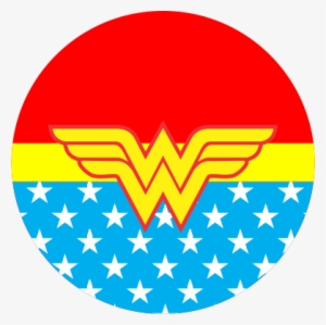 Adesivo Liga Da Justiça Mulher Maravilha 3 Cm Redondo - Dvoudílné Plavky Ewlon