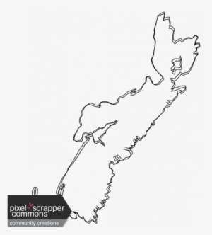 Canada Doodle Outlines Nova Scotia Graphic Kayl Turesson - Outline Nova Scotia Png