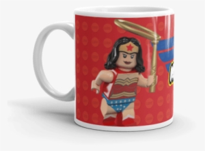Caneca Plástica Lego Mulher Maravilha - Caneca Plástica Personalizada