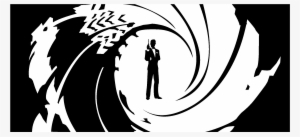 James Bond 007 Logo Black And White - James Bond Logo Png