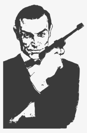 James Bond Silhouette Png Download - Black And White James Bond Lady