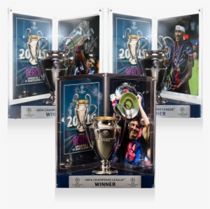 Lionel Messi, Neymar Jr & Luis Suarez Official Uefa - Neymar Jr Champions League 2015 Trophy