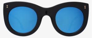 Boca Black With Blue Mirrored Lenses Front Hi Res Copy - Ray-ban Original Wayfarer Classic