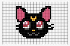Sailor Moon Cat Luna Pixel Art - Luna Sailor Moon Pixel Art