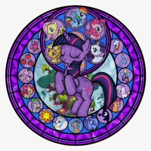 Twilight Sparkle Stained Glass My Little Pony Friendship - Mlp Stained Glass Mane Six