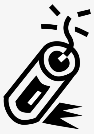 Vector Illustration Of Stick Of Dynamite And Tnt Trinitrotoluene - Illustration