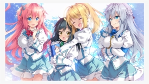 D Aqua Skirt Arm Behind Back Black Hair Black Ribbon - Game