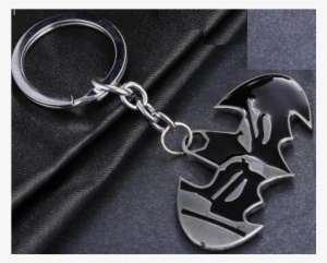 Batman Logo Grey Metal Keychain Keyring Color Grey - Keychain Metal Color