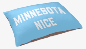 Minnesota Nice Block Pet Bed In Baby Blue And White - Minnesota Nice