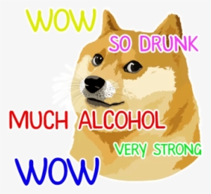 Wow Drunk Alcohol Doge - Square Doge